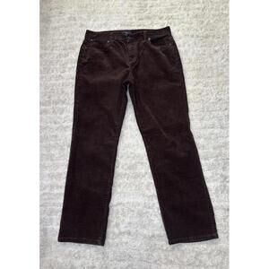 Talbots classic academia brown Heritage corduroy straight leg pants Size 14P